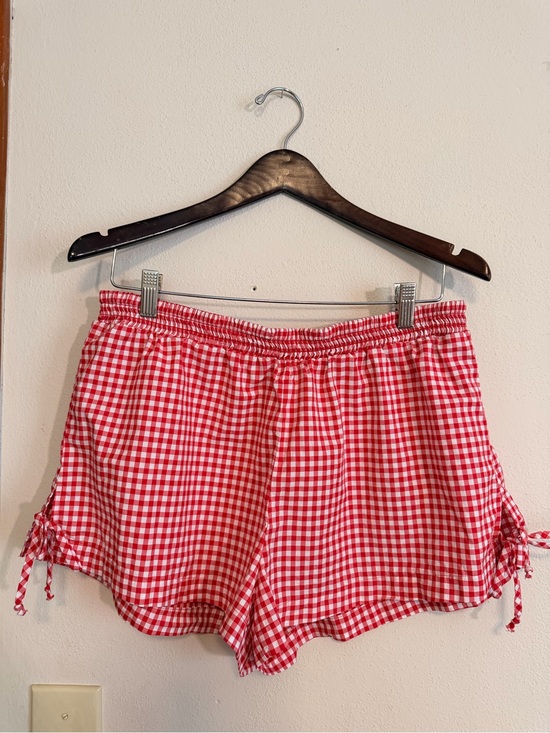 wild fable Pants - Wild Fable Red Gingham Elastic-Waist Shorts